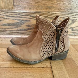 Western Cut Out Ankle Booties